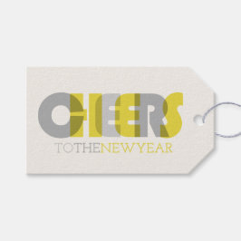 新年はっきりしたの休日への透明な応援 ギフトタグ