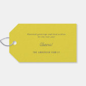 新年はっきりしたの休日への透明な応援 ギフトタグ (裏面横)