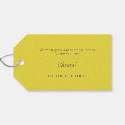 新年はっきりしたの休日への透明な応援 ギフトタグ (裏面横)