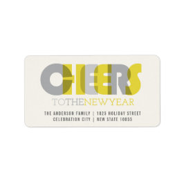 新年はっきりしたの休日への透明な応援 ラベル