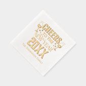 「新年への応援」家族・会社名 箔ナプキン (右)