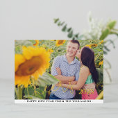 新年までの応援 |横向き写真 箔シーズンカード (立ち正面)