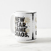 新年もまた混乱 コーヒーマグカップ (正面左)
