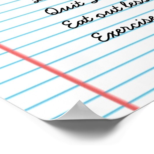 新年やる気を起こさせるの決議のカスタマイズゴール ポスター (角)