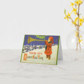 新年をお祝い申し上げます カード (黄色い花)