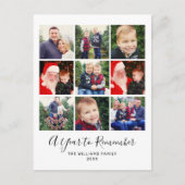 新年を思い出す1年フォトコラージュ シーズンポストカード (正面)