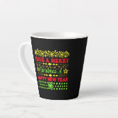 新年を祝うクリスマスを祝う カフェラテマグ (左アングル)