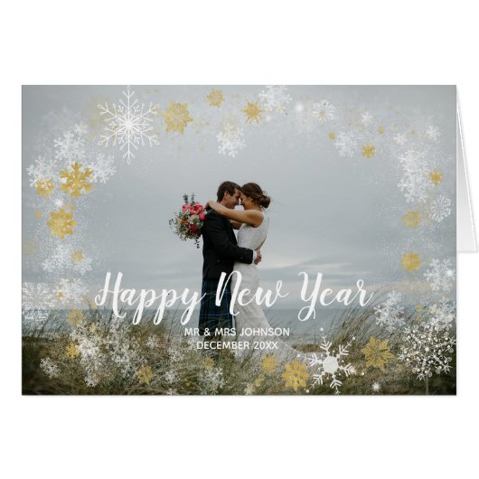 新年を祝うクリスマスホリデーカードsnow (正面横)