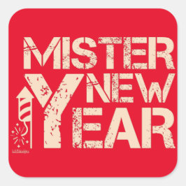 新年を祝う スクエアシール