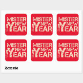 新年を祝う スクエアシール (シート)