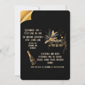 新年を祝おうグラマラスなブラックパーティー 招待状 (裏面)