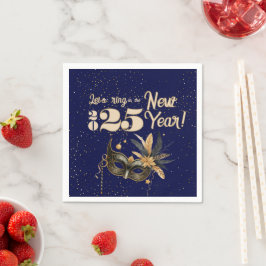 新年を祝おうグラマラスパーティーブルー スタンダードカクテルナプキン