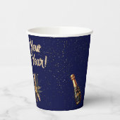 新年を祝おうグラマラスパーティーブルー 紙コップ (左)