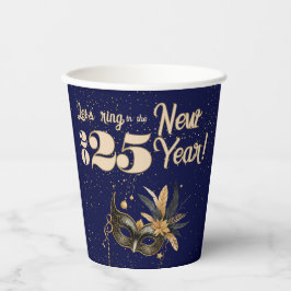 新年を祝おうグラマラスパーティーブルー 紙コップ