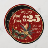 新年を祝おうパーティーグラマラス赤黒 (正面/裏面)