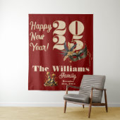 新年を祝おうパーティーグラマラス赤 タペストリー (インサイチュ)