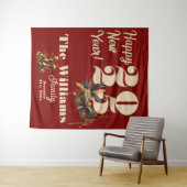 新年を祝おうパーティーグラマラス赤 タペストリー (インサイチュ(横))