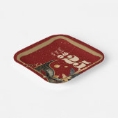 新年を祝おうパーティーグラマラス赤 ペーパープレート (傾斜あり)