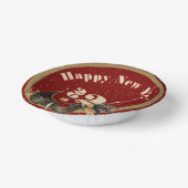 新年を祝おうパーティーグラマラス赤 ペーパーボウル (傾斜あり)