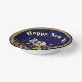 新年を祝おうパーティーグラマラス青 ペーパーボウル (傾斜あり)