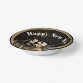 新年を祝おうパーティーグラマラス黒 ペーパーボウル (傾斜あり)