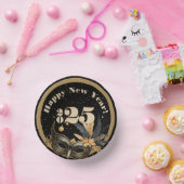 新年を祝おうパーティーグラマラス黒 ペーパーボウル (パーティー)