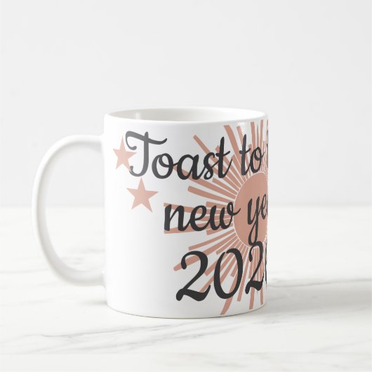 新年を祝おう  コーヒーマグカップ (左)
