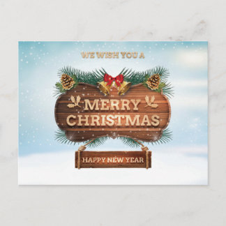 新年を祝して聖降誕祭を祝す ポストカード