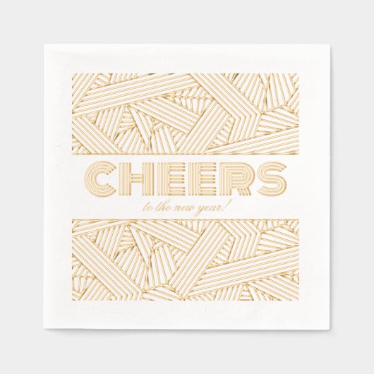 新年を祝って！ 箔ナプキン (正面)