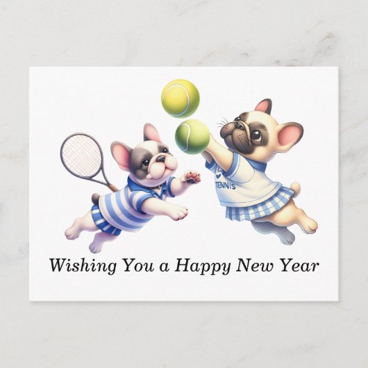 新年を迎えたいテニス シーズンポストカード (正面)