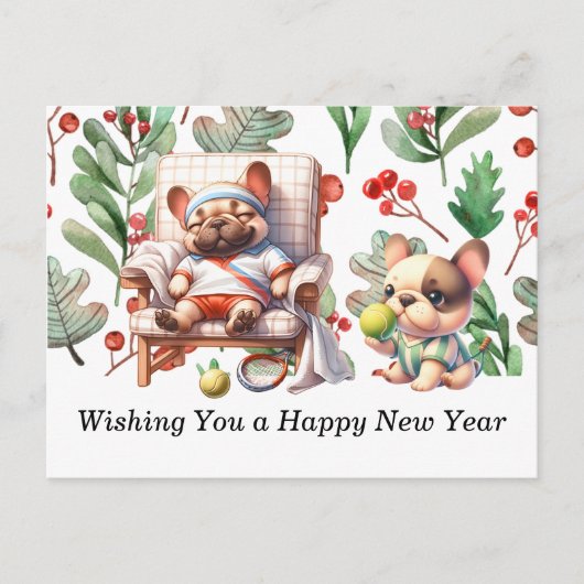 新年を迎えたいテニス シーズンポストカード (正面)