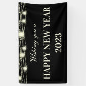 新年を迎えて嬉しい夜を過ごそう 横断幕 (縦)