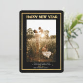 新年を迎えて嬉しい黒写真 シーズンカード (スタンド正面)