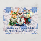 新年を迎えて楽しいクリスマスを迎えなさい ポストカード (正面)