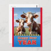 新年を迎えるお祝い ポストカード (正面/裏面)