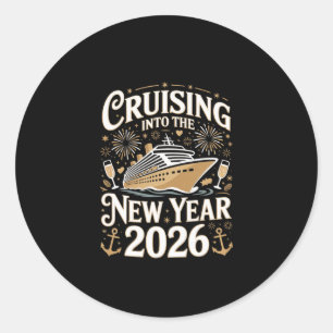 新年を迎えるクルーズ 2026 クルーズデザイン ラウンドシール