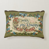 新年を迎えるヴィンテージ アクセントクッション (裏面)