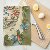 新年を迎えるヴィンテージ キッチンタオル (四つ折り)