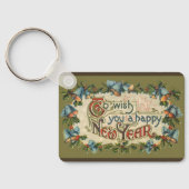 新年を迎えるヴィンテージ キーホルダー (裏面)