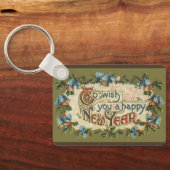 新年を迎えるヴィンテージ キーホルダー (裏面)