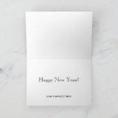 新年を迎えるヴィンテージ シーズンカード (内部)