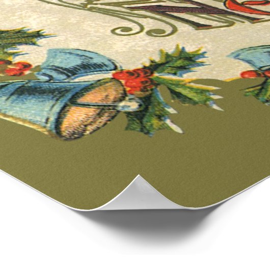 新年を迎えるヴィンテージ ポスター (角)