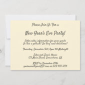 新年を迎えるヴィンテージ 招待状 (裏面)