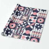 新年を迎える幾何学模様はっきりした ラッピングペーパー (アンロールド)