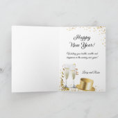 新年を迎える文字と署名 シーズンカード (内部)