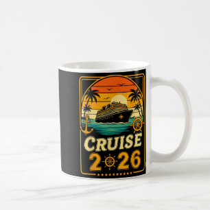 新年を迎える2026年家族休暇クルーズ旅行 コーヒーマグカップ
