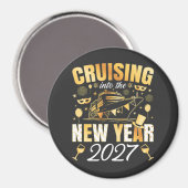 新年を迎える2027年のサークル マグネット (正面/裏面)