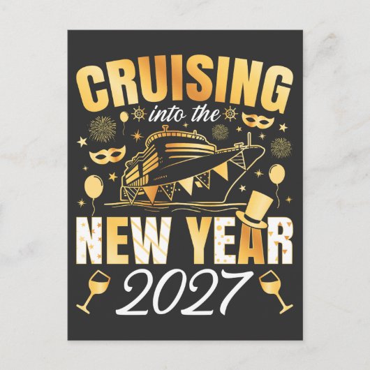 新年を迎える2027 ポストカード (正面)