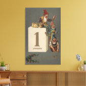 新年を迎える キャンバスプリント (インサイチュ (リビング))