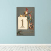 新年を迎える キャンバスプリント (インサイチュ (ウッドフロア))